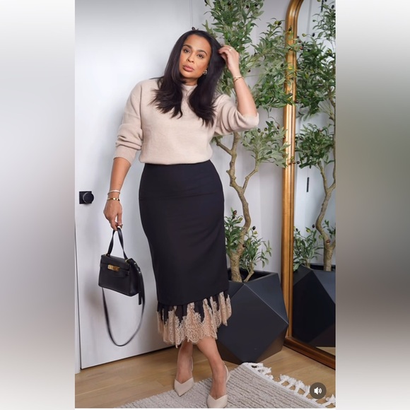 ZARA ZW Collection Combined Lace Skirt NWT - Picture 6 of 10